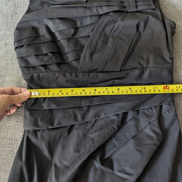 Suzi Chin for Maggy Asymmetrical Black Dress Size 0 - Picture 4 of 6